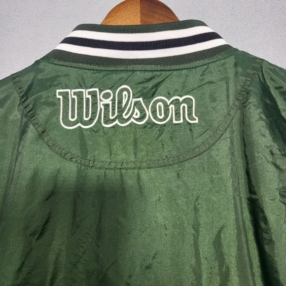 Vintage Wilson Jacket Mens XL Green Authentic Outerwear Pullover Nylon - Picture 11 of 13